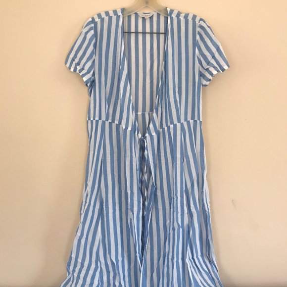 Lucky Brand Bold Stripe Wrap Dress - Picture 4 of 7